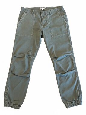 Nili Lotan Olive Cropped Cargo Pants